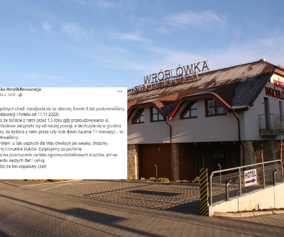 Bielsko-Biała: Hotel i restauracja Wróblówka zawieszają działalność