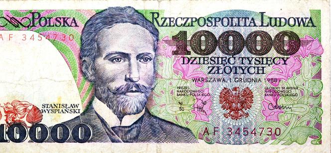 Polska PRL 10 000 Złotych 1986 - Stanisław Wyspiański