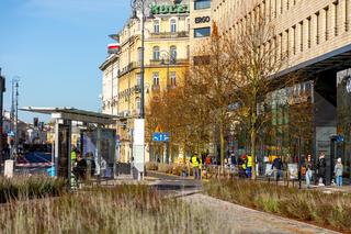 Plac Trzech Krzyży w Warszawie po modernizacji, listopad 2023