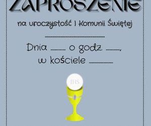 Zaproszenie na komunię 