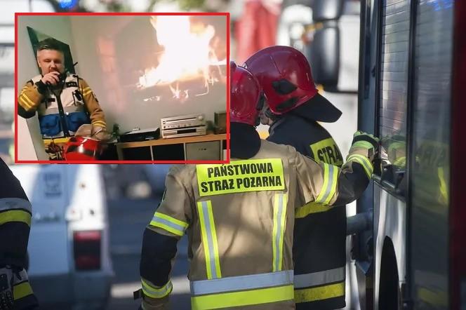 Straż pożarna wezwana do imitacji kominka w Gorzowie