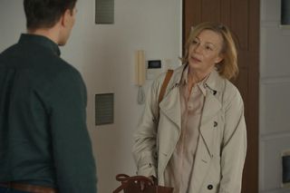 Barwy szczęścia, odcinek 3168. Tomasz (Jakub Sokołowski), Wanda (Maja Barełkowska)