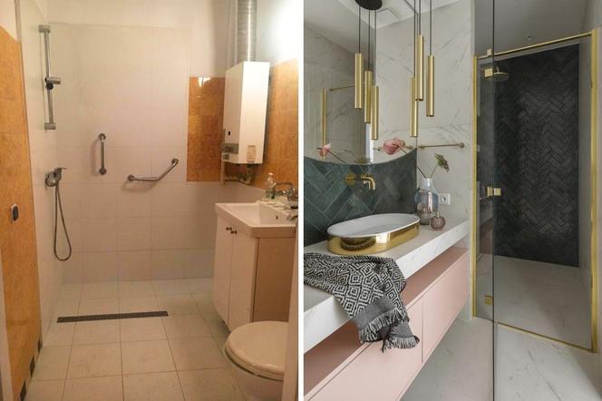 Łazienka przed i po