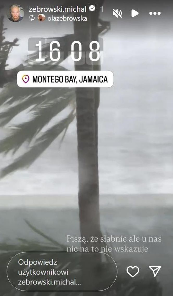 Michał Żebrowski pokazał oko cyklonu! Potworne zniszczenia po Melissie