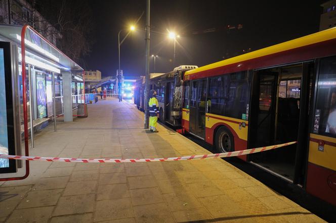 Zderzenie dwóch autobusów miejskich w Warszawie