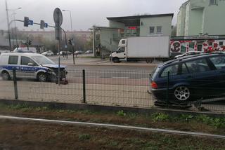 Zderzenie radiowozu z BMW w Krakowie