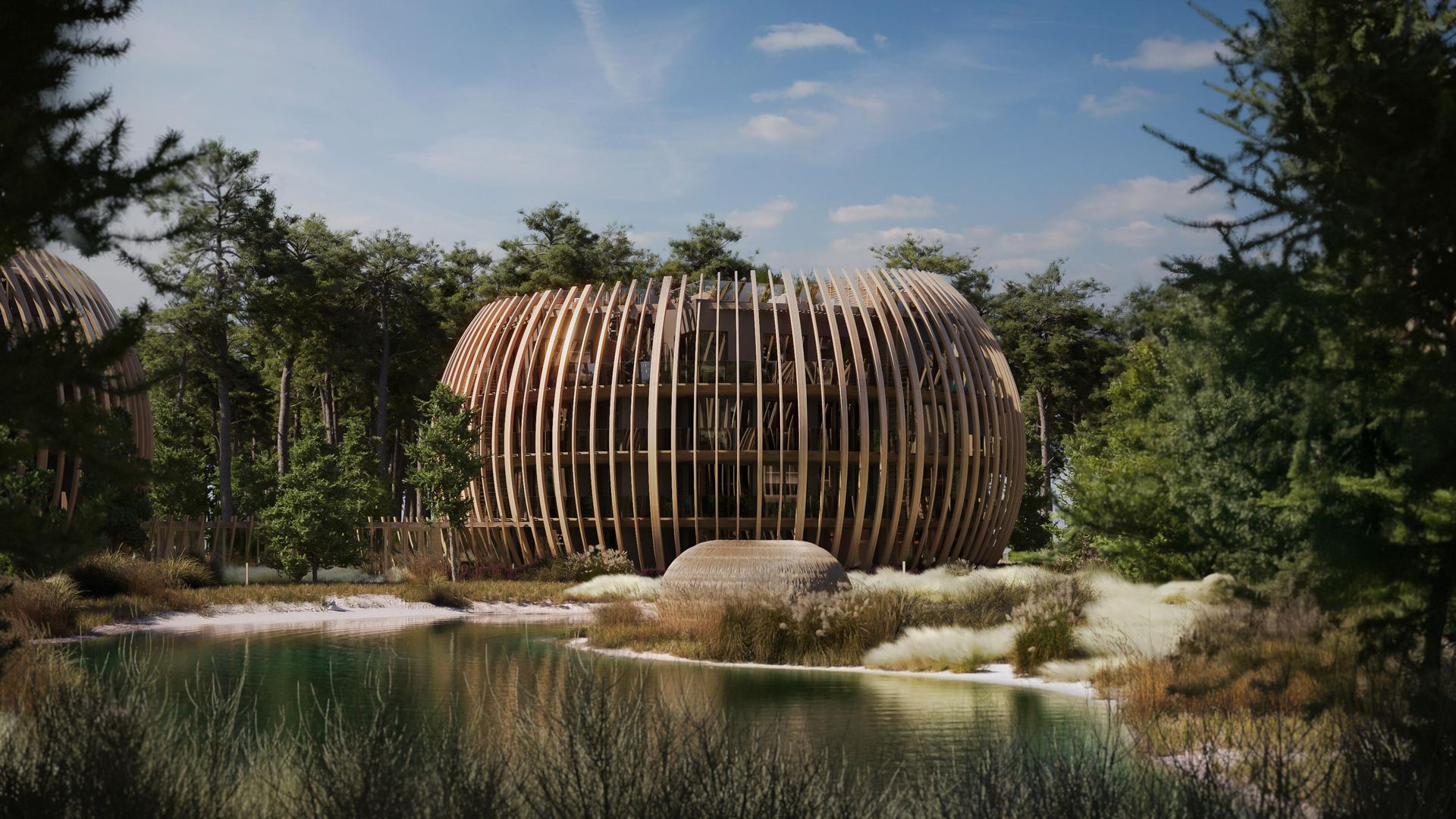 Kompleks dziewięciu apartamentowo-hotelowych pawilonów na Wyspie Sobieszewskiej