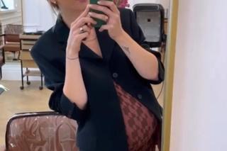 Lara Gessler tuż przed porodem odwiedziła fryzjera