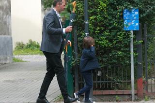 Marta Kaczyńska z mężem i synem