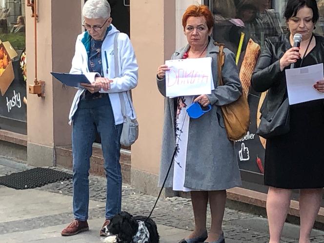 Protest „Ani Jednej Więcej!” w Rybniku. Protestowano przed biurem PiS [ZDJĘCIA]