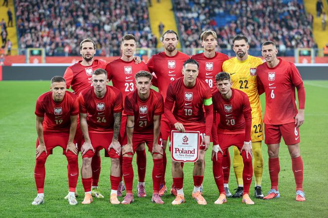 Kibice na meczu Polska -Nowa Zelandia na Stadionie Śląskim