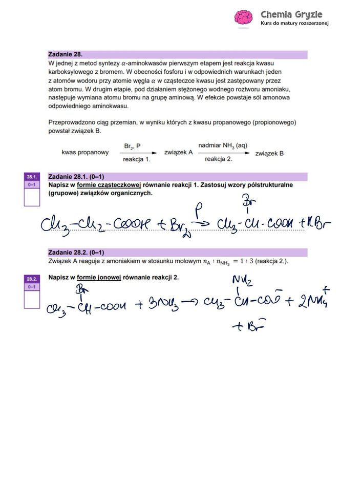 Matura 2025 chemia rozszerzona - odpowiedzi do wszystkich zadań z arkusza CKE 16.05.2025 - Formuła 2023