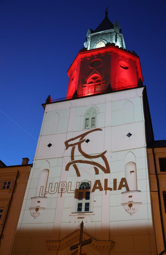 Lublinalia 2024. Na Wieży Trynitarskiej można oglądać wyjątkową iluminację.