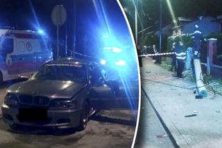 Słup złamał się na pół! 44-latek z BMW zginął tragiczną śmiercią [ZDJĘCIA]