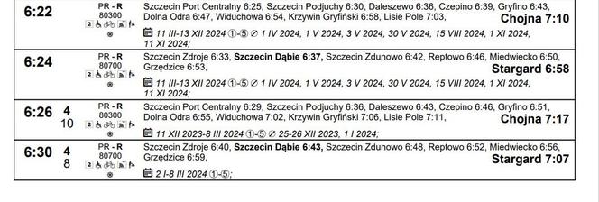 Rozkład jazdy PKP dla stacji Szczecin Główny 