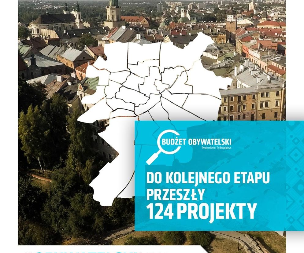 124 pomysły na miasto. Projekty w Budżecie Obywatelskim w Lublinie są po ocenie formalnej