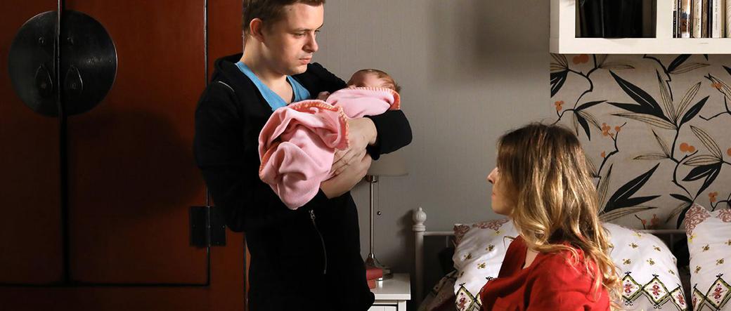 Barwy szczęścia odcinek 1599 Hubert (Marek Molak) Klara (Olga Jankowska) Marysia