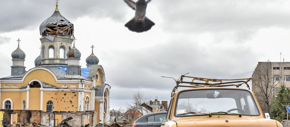 Wojna na Ukrainie. Zniszczona cerkiew w powiecie żytomierskim 