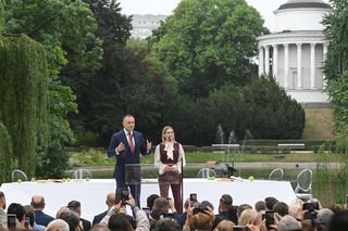 Marta Nawrocka na Narodowym Czytaniu