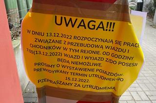 Budowa linii tramwajowej na Jar zablokowała wyjazd mieszkańcom Torunia