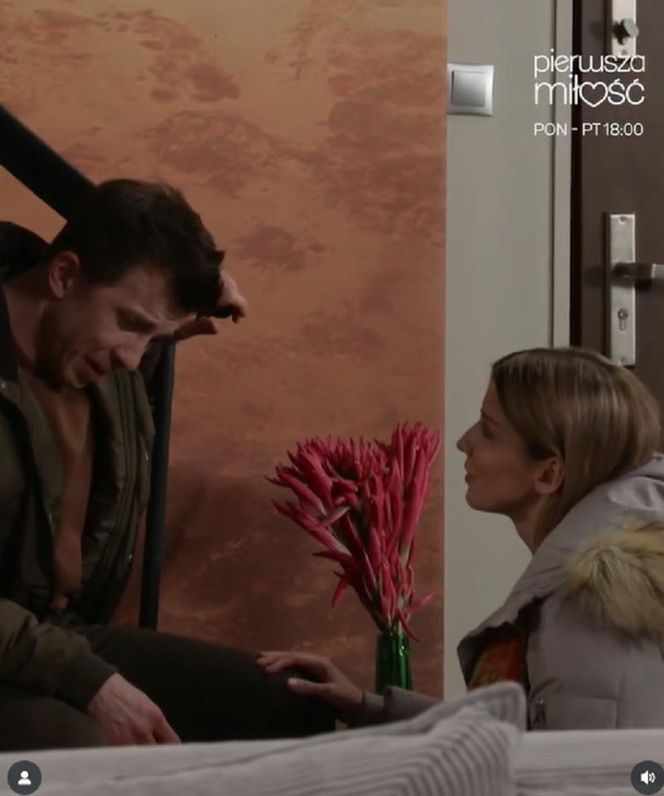 	Pierwsza miłość odc. 4028. Kalina (Magdalena Wieczorek), Alan (Alan Andersz)