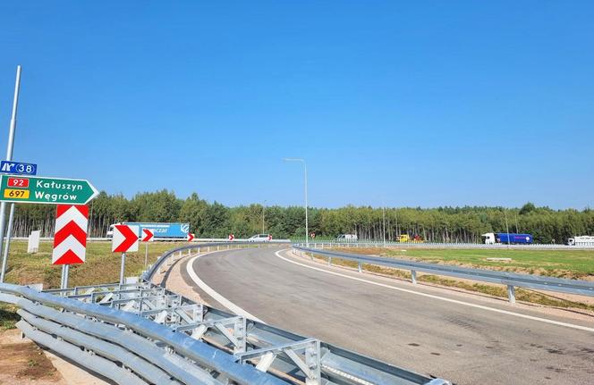 Kolejny odcinek A2 skończony. Kierowcy pojada trasą Kałuszyn - Groszki!