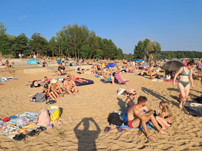 Plażowicze nad Lubianką