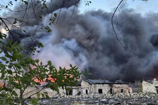 Pożar hali w Sulechowie