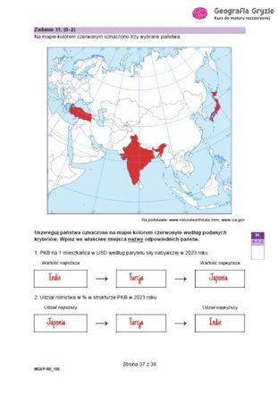 Matura 2025 geografia rozszerzona - odpowiedzi do arkusza CKE 15.05.2025 - Formuła 2023