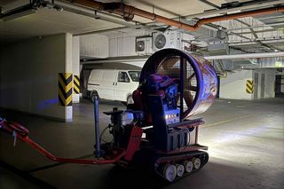 Pożar w garażu w Ząbkach