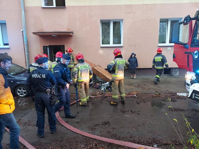 Pożar przy Żeromskiego w Starachowicach