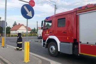 Wypadek w Knyszynie. Zderzenie dwóch busów zablokowało skrzyżowanie [ZDJĘCIA]