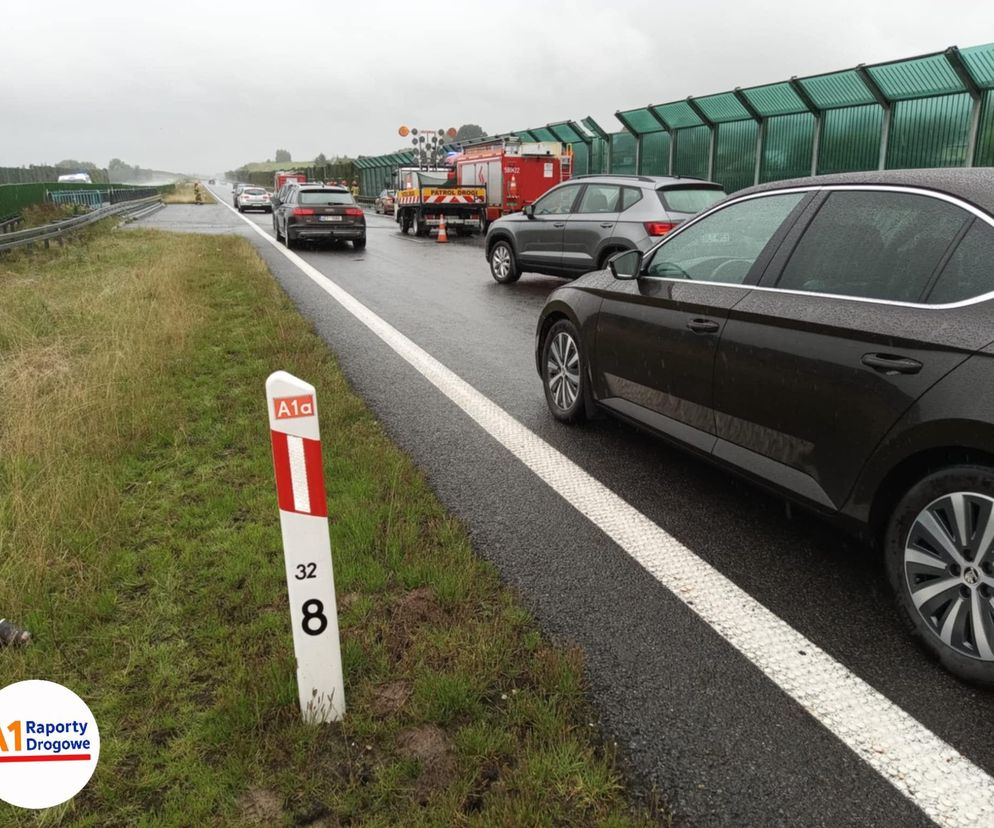 Wypadek na autostradzie A1 w Świerklanach