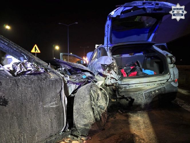 Dantejskie sceny na DK1. W kraksie brało udział 9 pojazdów. Zaczęło się od kierowcy bmw