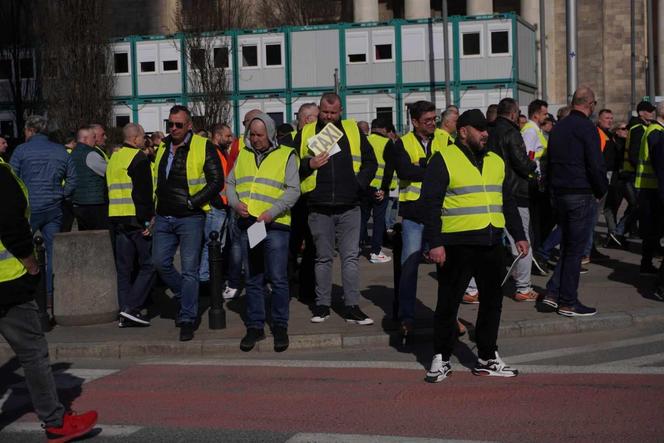 Strajk taksówkarzy w Warszawie (27.03)