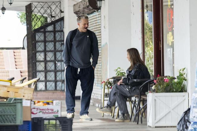 Grzegorz Damięcki i Magdalena Schejbal na spacerze