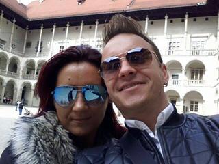 Radek Liszewski z żoną Dorotą