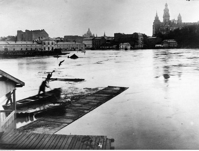 Wielkie powodzie, które nawiedzały Kraków. Wisła osiągnęła wówczas najwyższy poziom w historii 