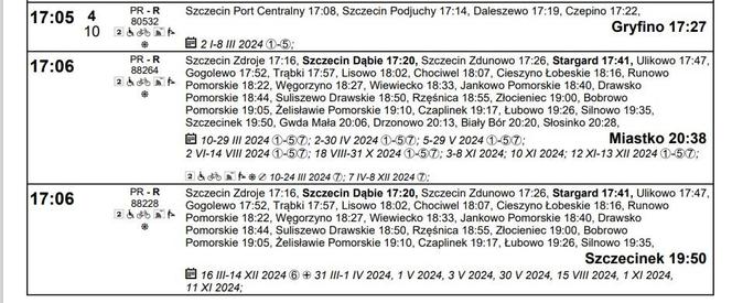 Rozkład jazdy PKP dla stacji Szczecin Główny 