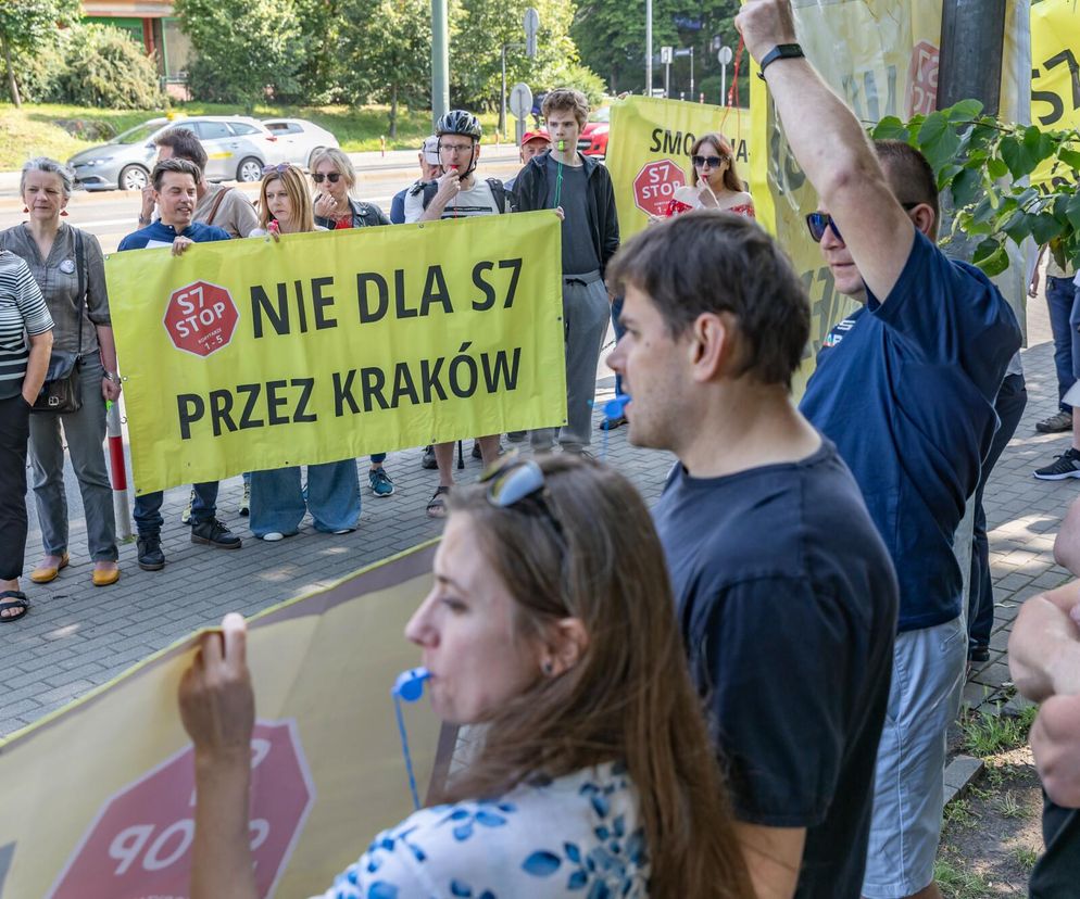 Protesty przeciwko budowie trasy S7 przez Kraków