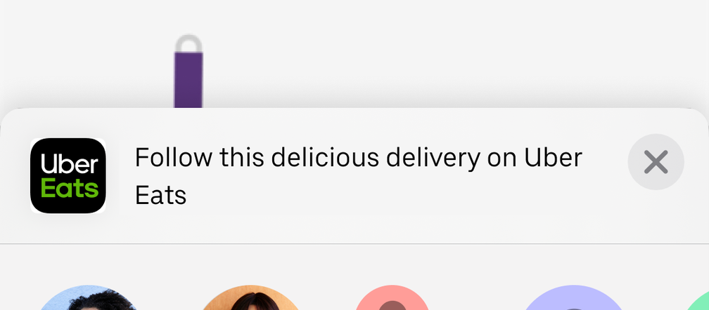 Uber Eats Share this Delivery