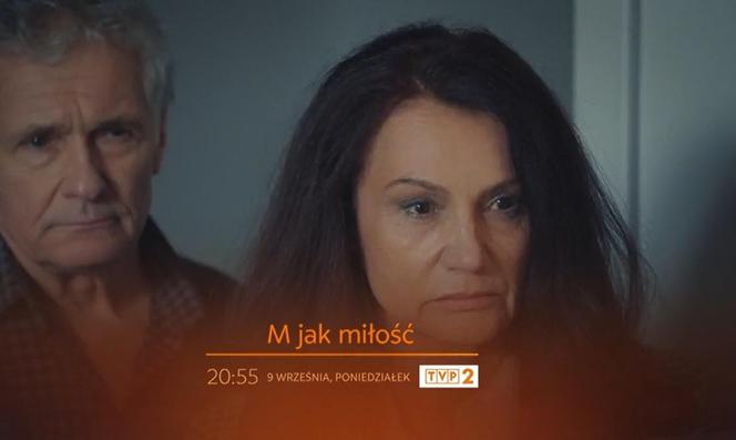 M jak miłość nowy sezon. Aleksandra (Małgorzata Pieczyńska), Erwin (Andrzej Dopierala)