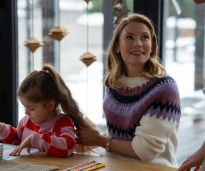 Barwy szczęścia odc. 3187. Dominika (Karolina Chapko), Marek (Marcin Perchuć), Wioletka (Sara Kudaj)