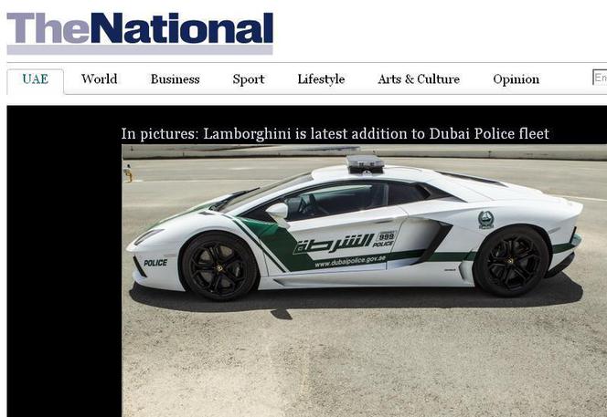 Lamborghini Aventador police Dubai