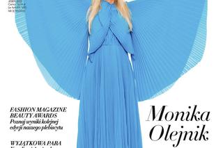 Monika Olejnik wyretuszowana jak nastolatka na okładce magazynu o modzie 