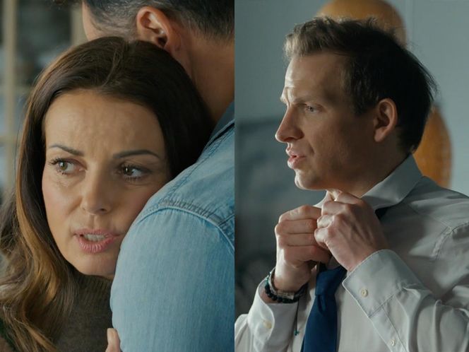 Barwy szczęścia, odcinek 3200: Kasia (Katarzyna Glinka), Mariusz (Rafał Cieszyński), Łukasz (Michał Rolnicki) 