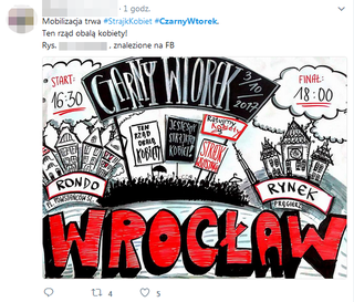 "Czarny Wtorek - Wielka Zbiórka ". Strajk kobiet w całej Polsce