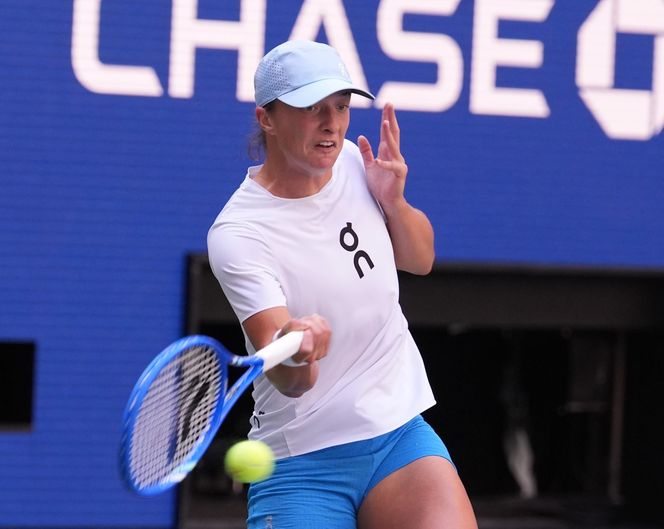 Iga Świątek, trening przed ćwierćfinałem US Open