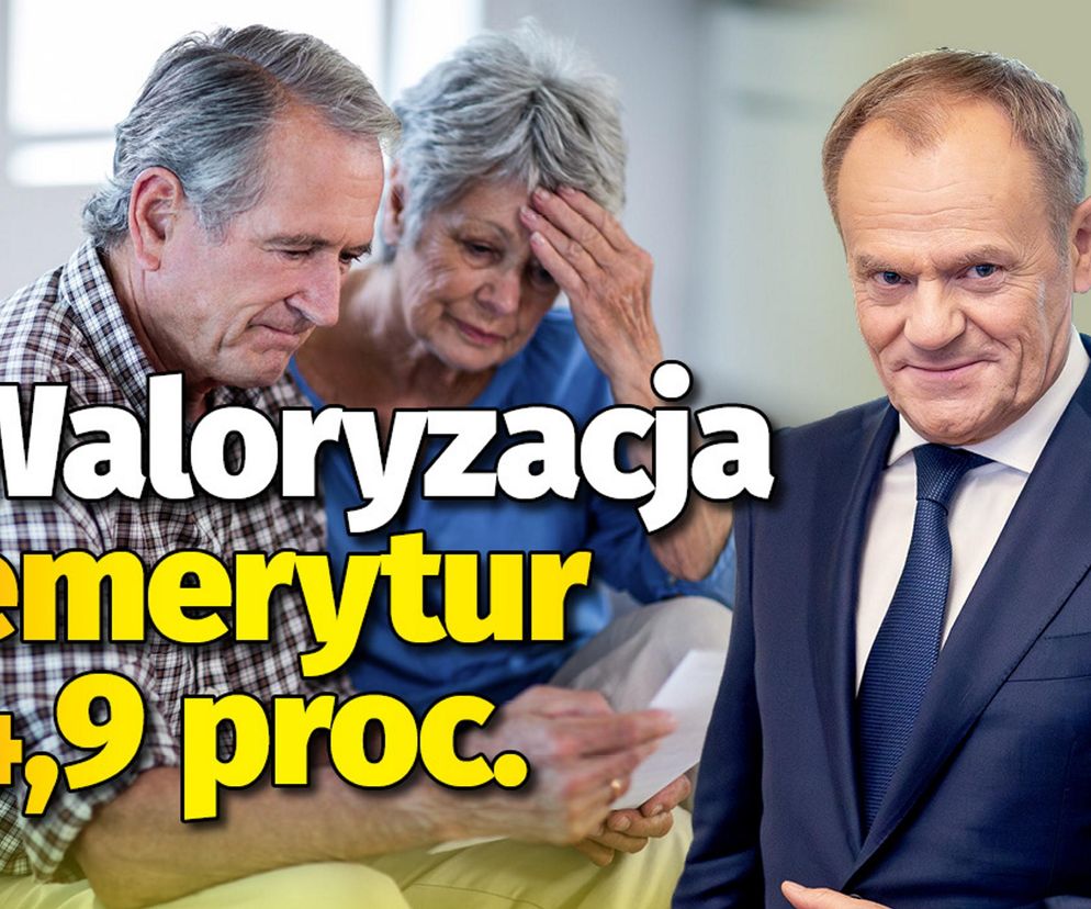Waloryzacja emerytur - 4,9 proc.