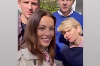 Barwy szczęścia po wakacjach 2023: Bożena (Marieta Żukowska), Bruno (Lesław Żurek), Kasia (Katarzyna Glinka), Łukasz (Michał Rolnicki)